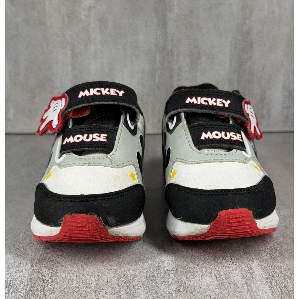 Disney Mickey Mouse Toddler Sneakers Red Black White Strap Shoes Size 6 B3556